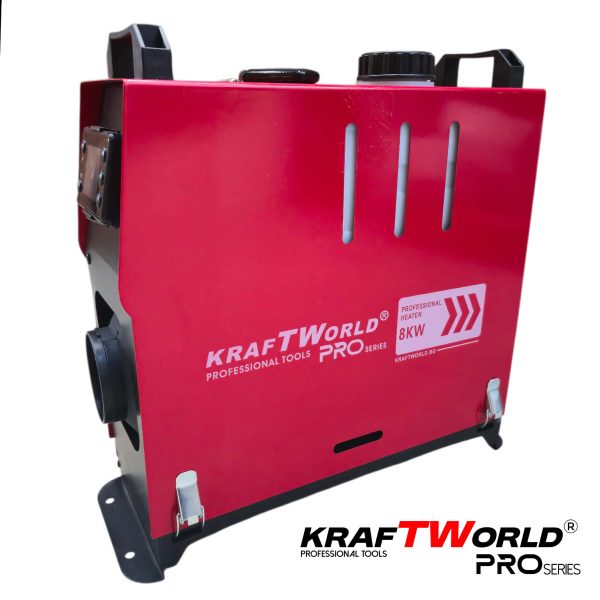 Преносима дизелова печка KraftWorld PRO 8kW 12V – електронно управление, дистанционно, нисък разход – снимка 16