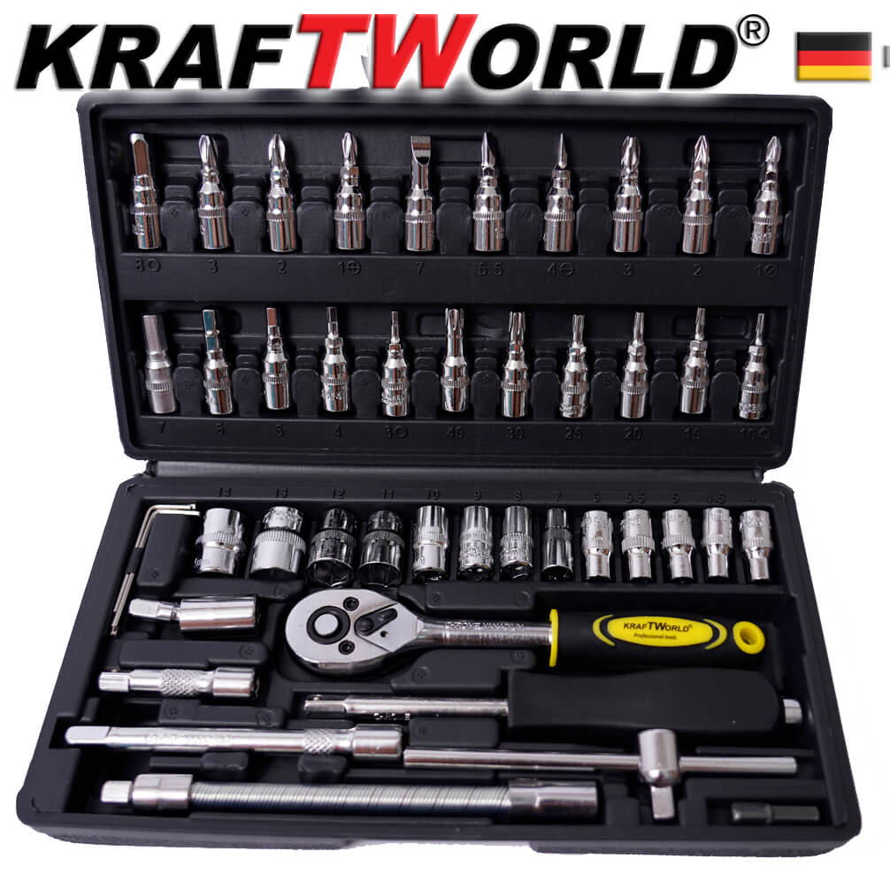 Немски комплект в куфар - гедоре 46 части KraftWorld