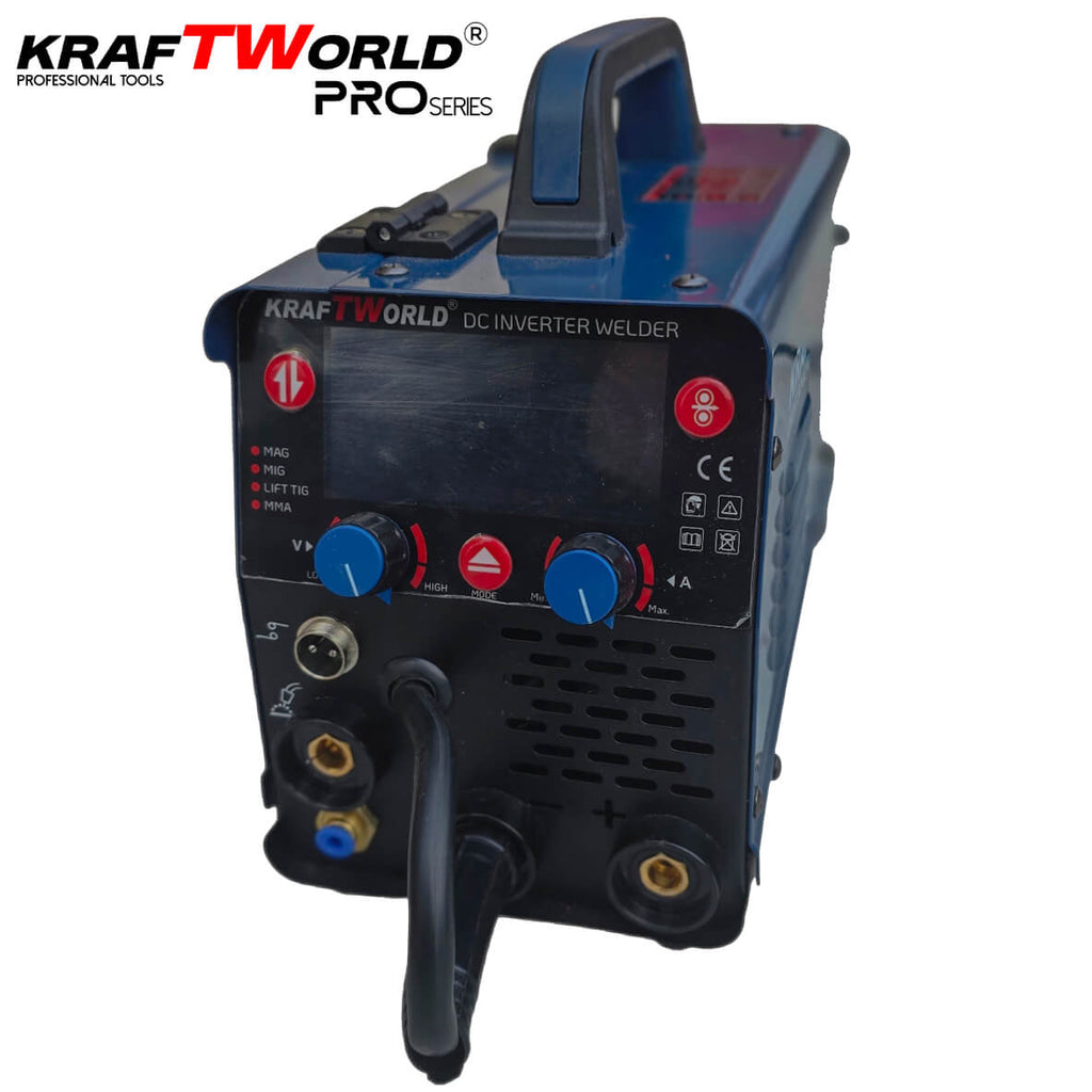 KraftWorld Инверторен Телоподаващ Електрожен 3в1 MIG/MAG/TIG 250A с газ и без газ – снимка 4