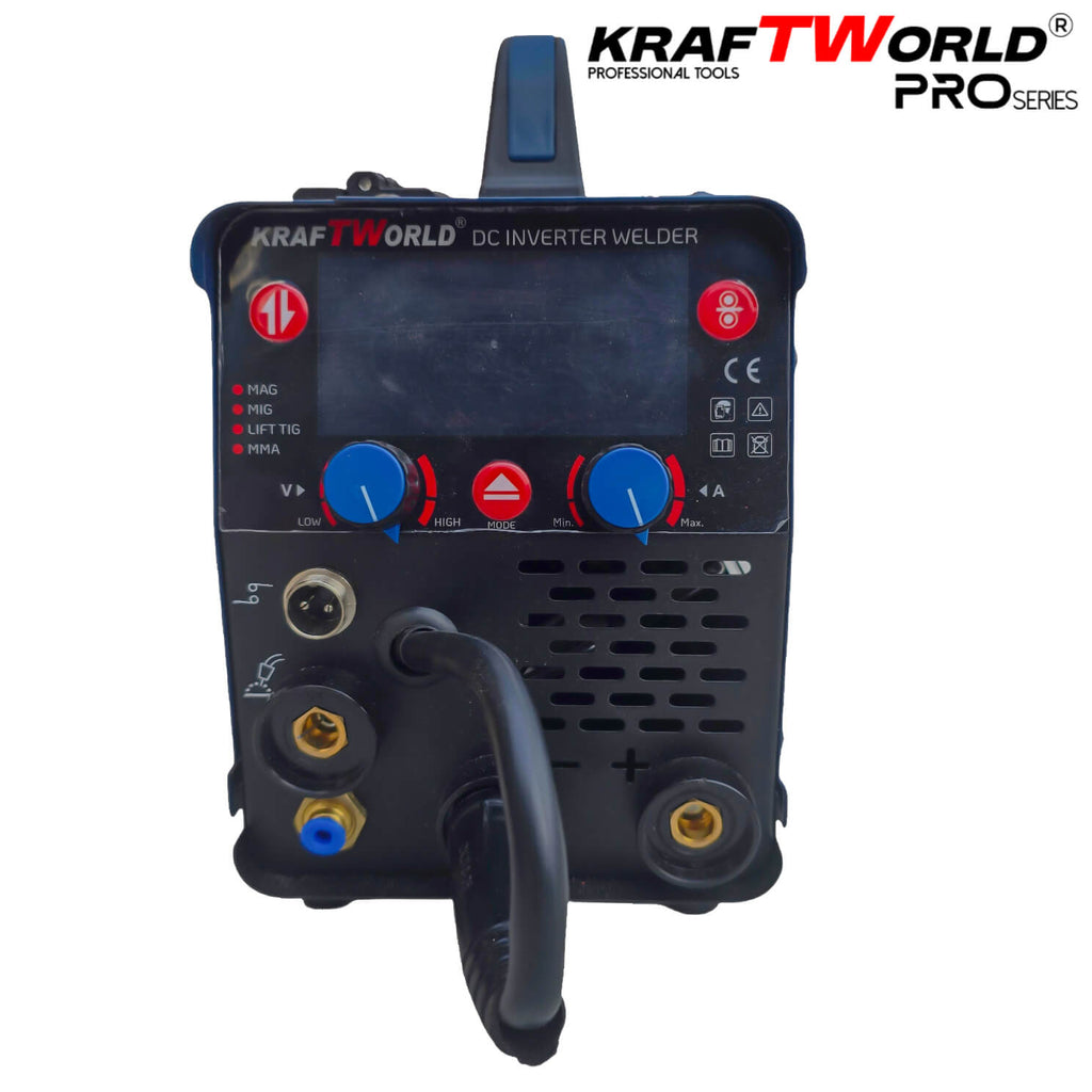 KraftWorld Инверторен Телоподаващ Електрожен 3в1 MIG/MAG/TIG 250A с газ и без газ – снимка 3