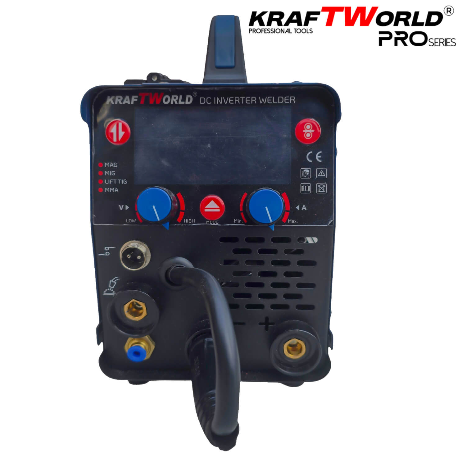 KraftWorld Инверторен Телоподаващ Електрожен 3в1 MIG/MAG/TIG 250A с газ и без газ – снимка 3