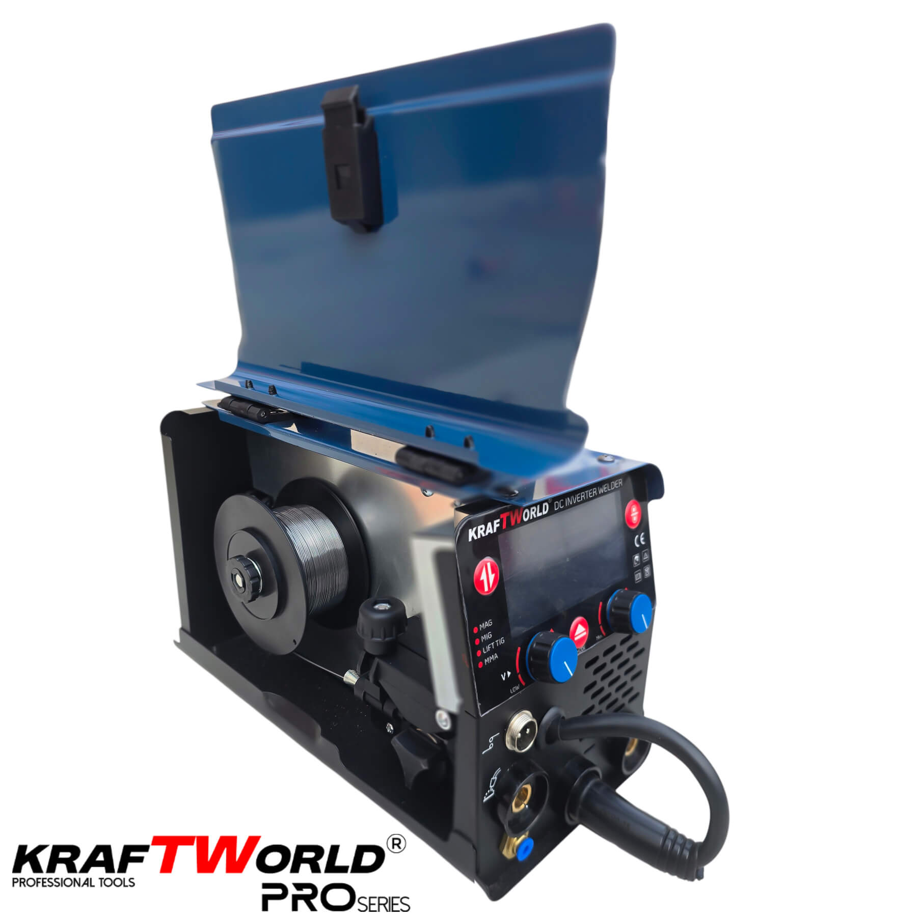 KraftWorld Инверторен Телоподаващ Електрожен 3в1 MIG/MAG/TIG 250A с газ и без газ – снимка 5