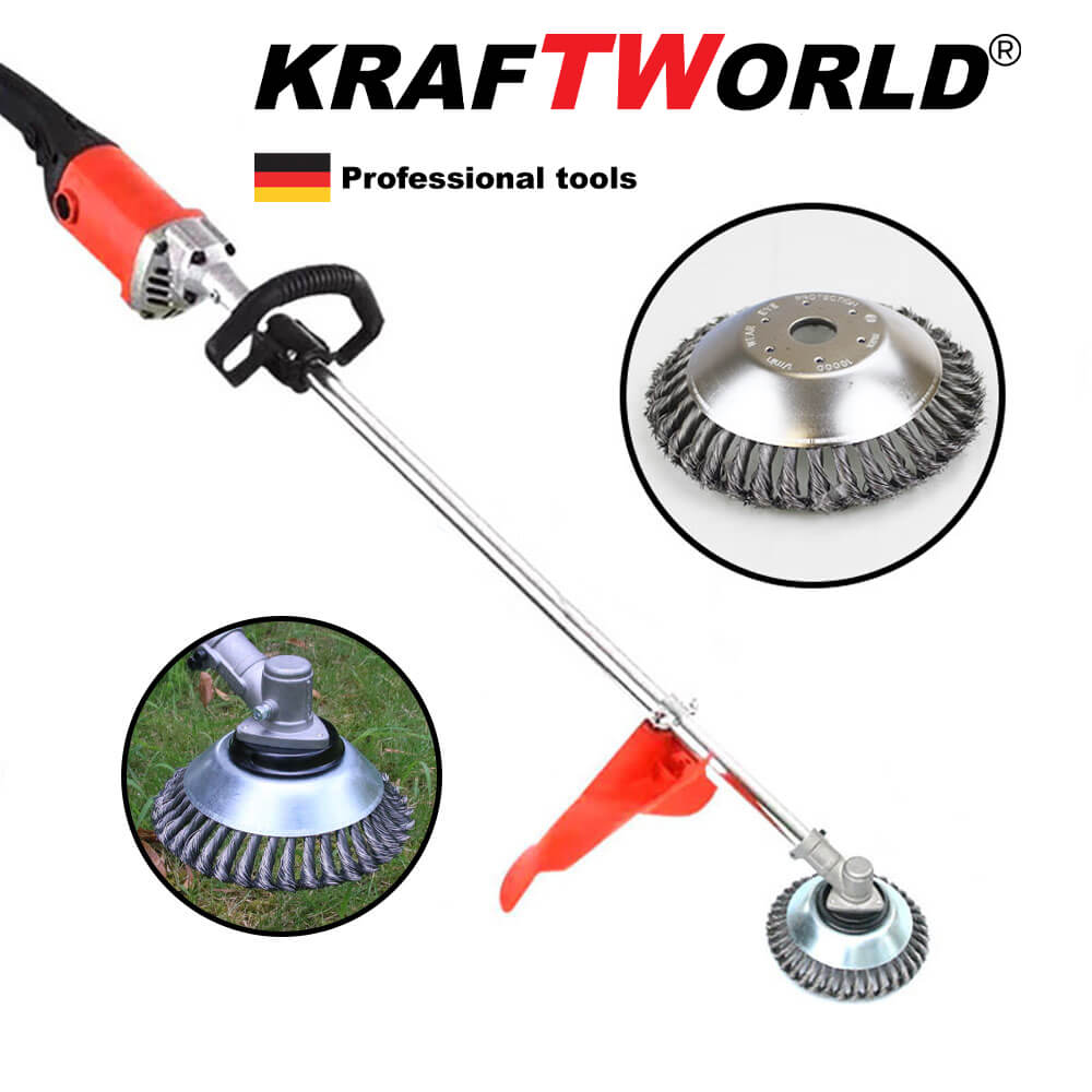 Универсална Телена Четка KraftWorld За Бензинов Тример 6"- 150mm – снимка 4
