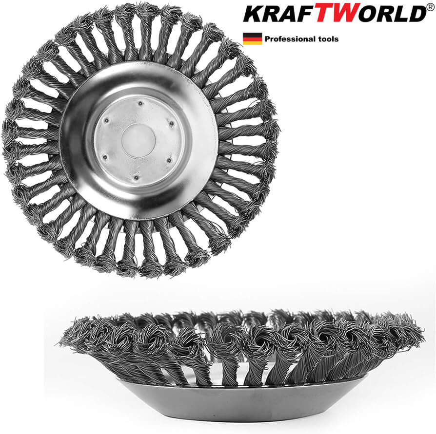 Универсална Телена Четка KraftWorld За Бензинов Тример 6"- 150mm – снимка 3