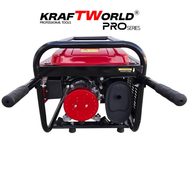 Бензинов Четиритактов генератор KraftWorld 4.5 kW с колела и дръжки – снимка 6