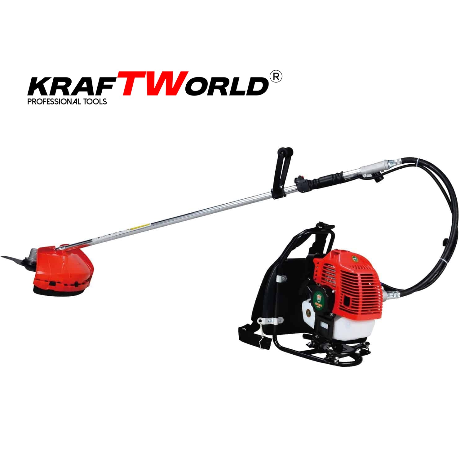 Бензинов тример KraftWorld 74 куб. см с аксесоари – снимка 2
