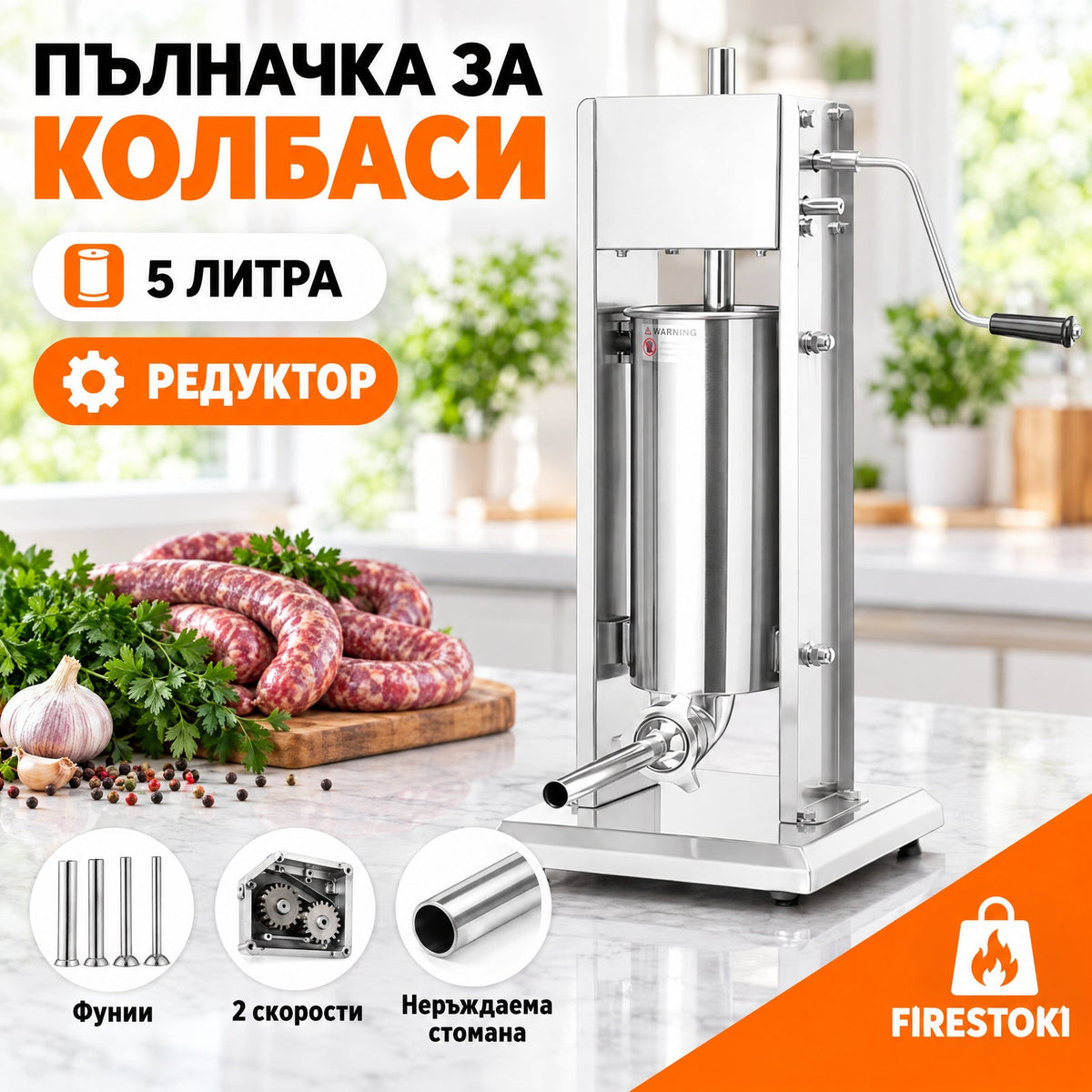Професионална пълначка за колбаси 5 литра