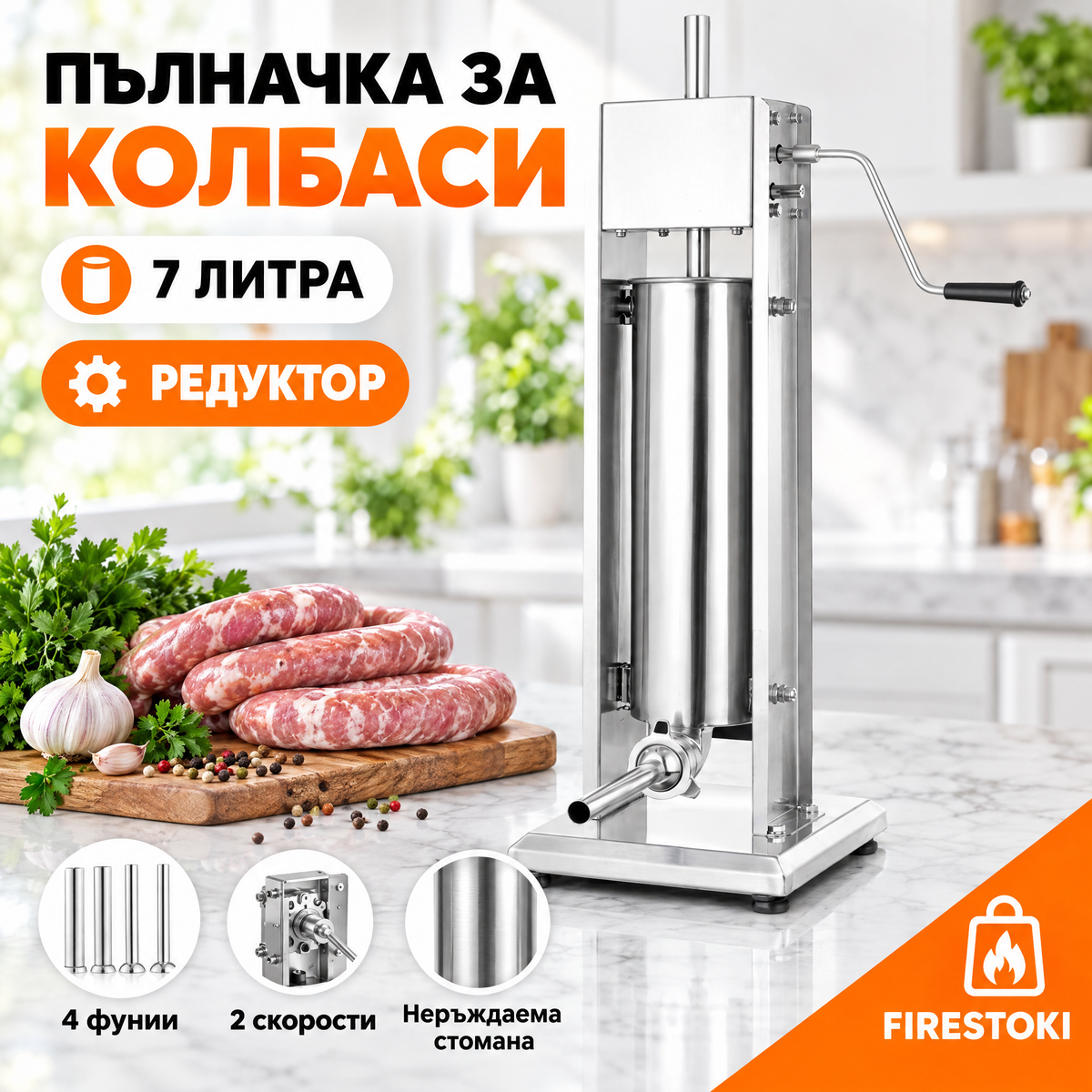 Професионална пълначка за колбаси 7 литра
