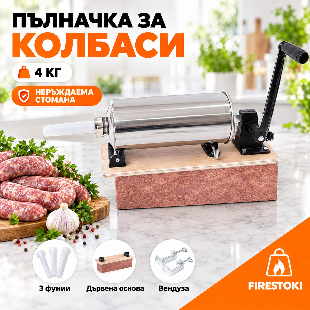 Пълначка за колбаси KraftWorld 4 кг