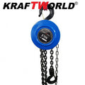 Ръчна лебедка 3t с верига с лостов механизъм KraftWorld 3m въже