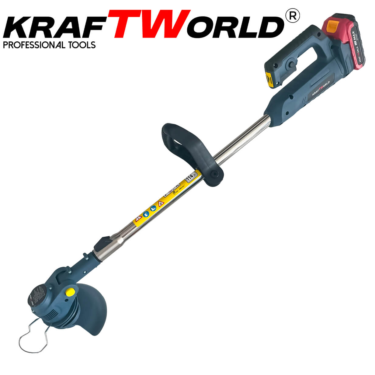 Комплект акумулаторен тример за трева и резачка за клони 36V 8Ah PowerMax Kraftworld – снимка 3