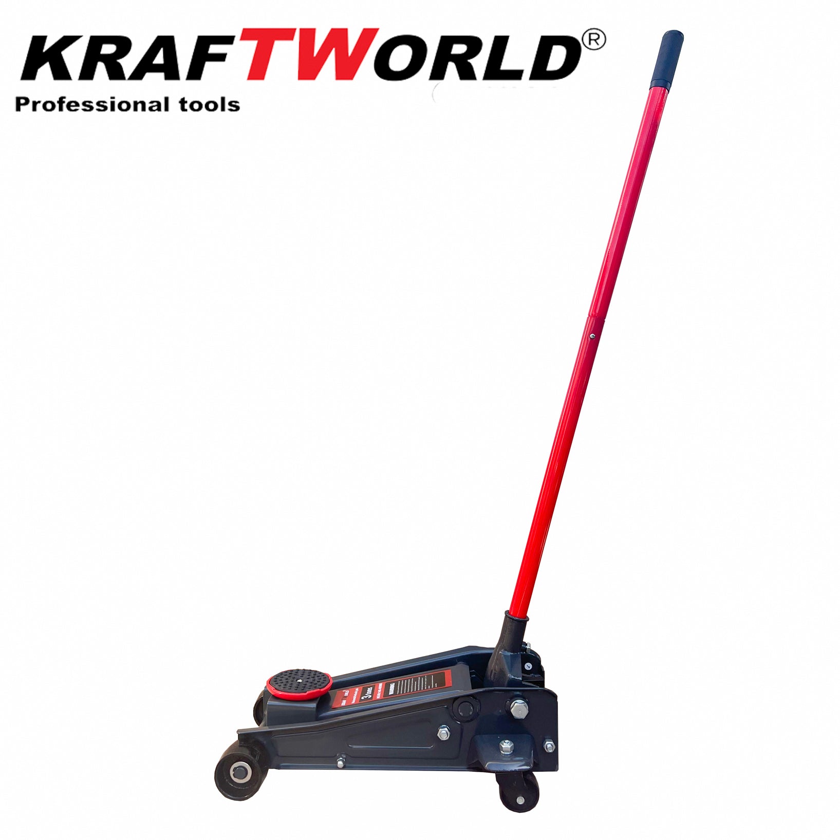 Нископрофилен хидравличен крик тип крокодил KraftWorld 3т 140-460 мм – снимка 2
