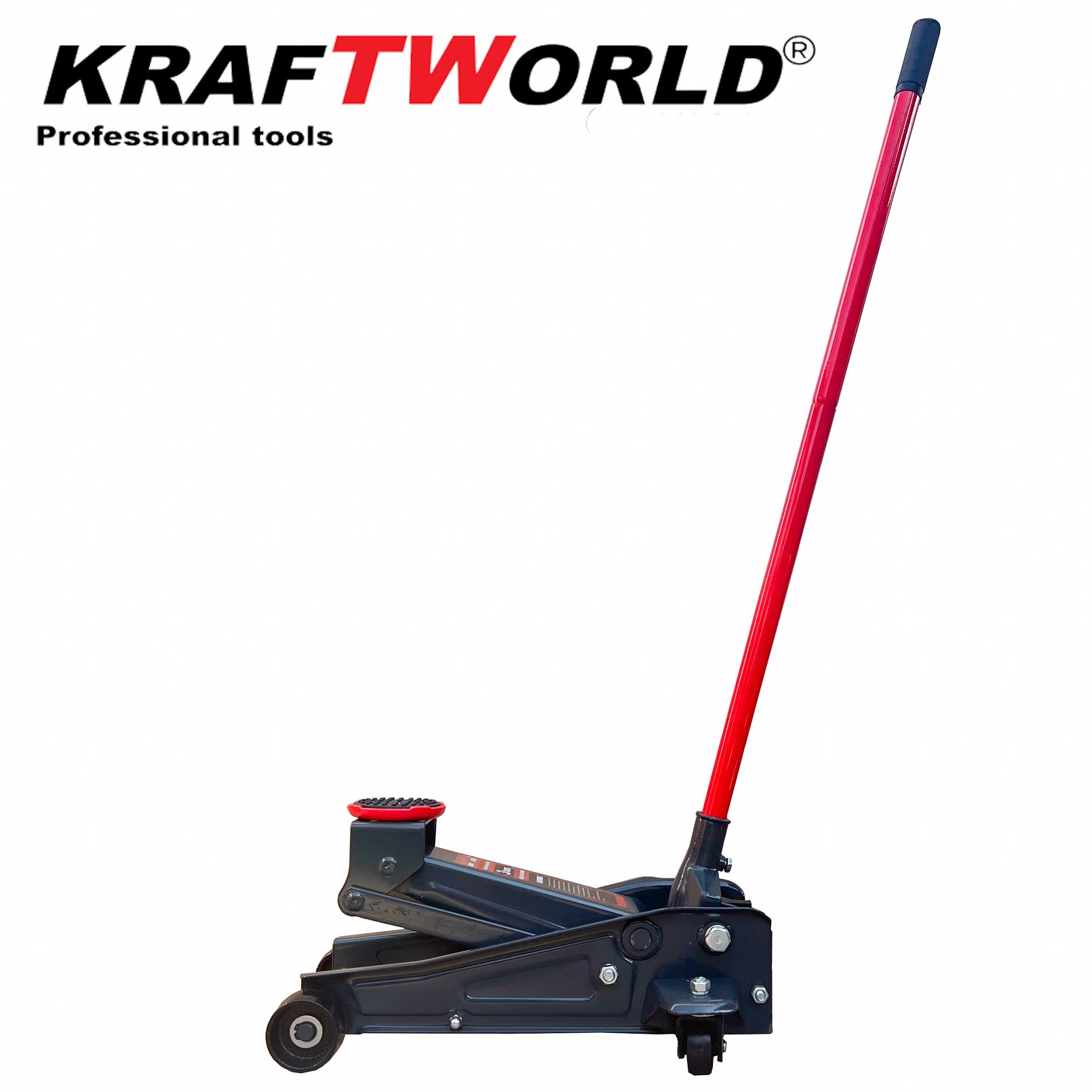 Нископрофилен хидравличен крик тип крокодил KraftWorld 3т 140-460 мм – снимка 3