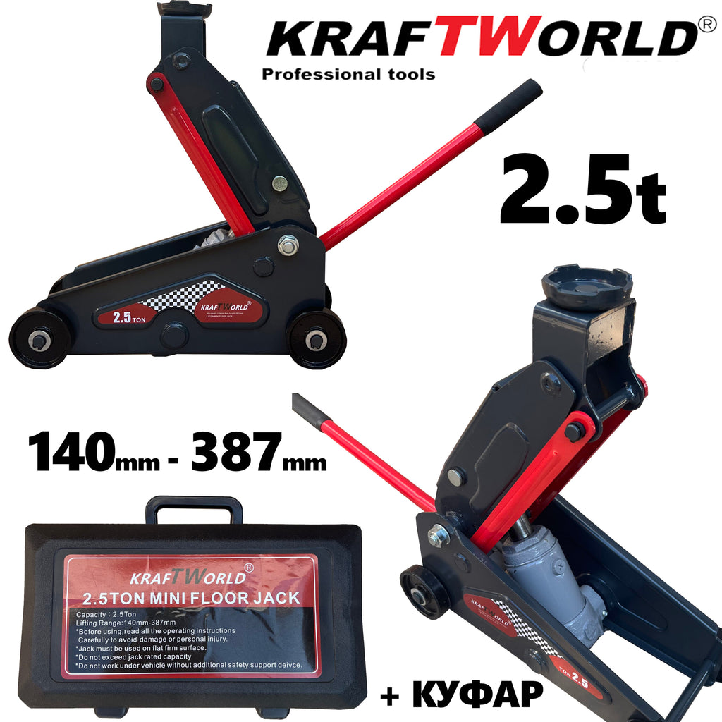 Крик тип крокодил KraftWorld за джипове, бусове, ванове 2.5 тона 140 - 387мм