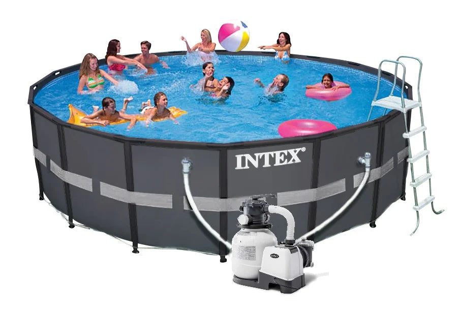 Басейн с метална рамка и пясъчна филтърна помпа Intex Ultra Frame 26334NP 610х122 см – снимка 2