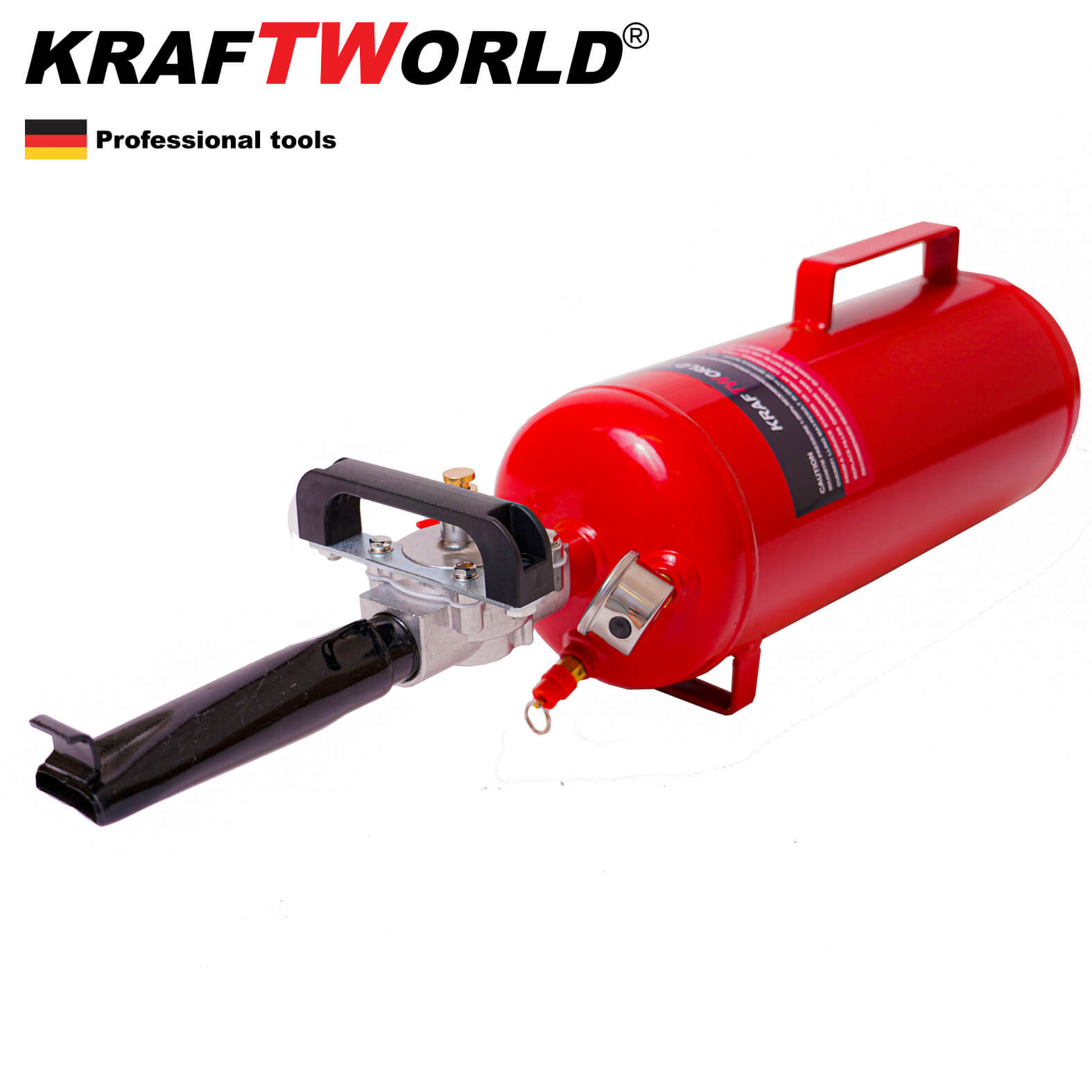 Компресор тип Бутилка за Шоково Помпане на Гуми 9л. KRAFT WORLD – снимка 2