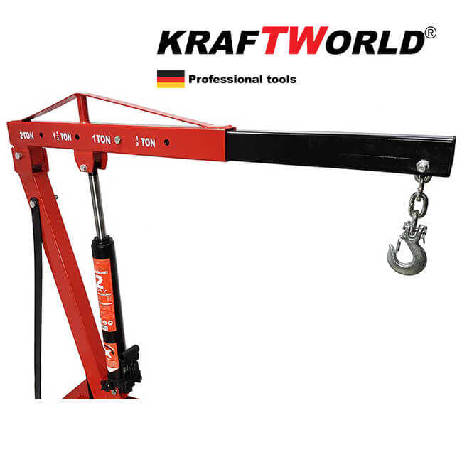 Хидравличен Кран за Двигатели KraftWorld тип Жираф, 2 тона, 4позиции – снимка 4