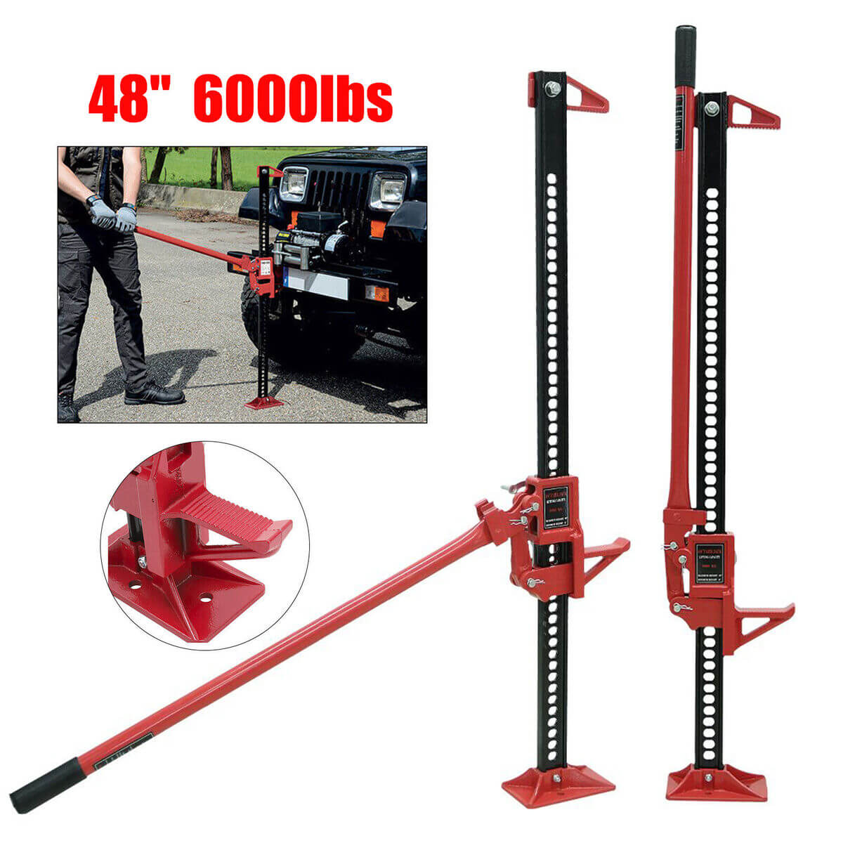 KraftWorld Pro Универсален крик 48″ с товароносимост 3 тона – снимка 4