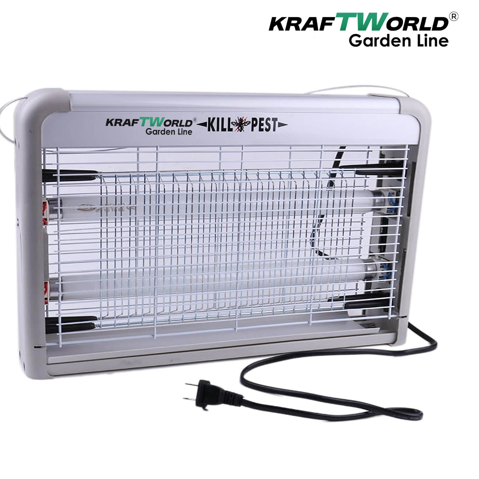 UV Лампа против насекоми KraftWorld 2x20W – Защита от комари до 80 м² – снимка 4