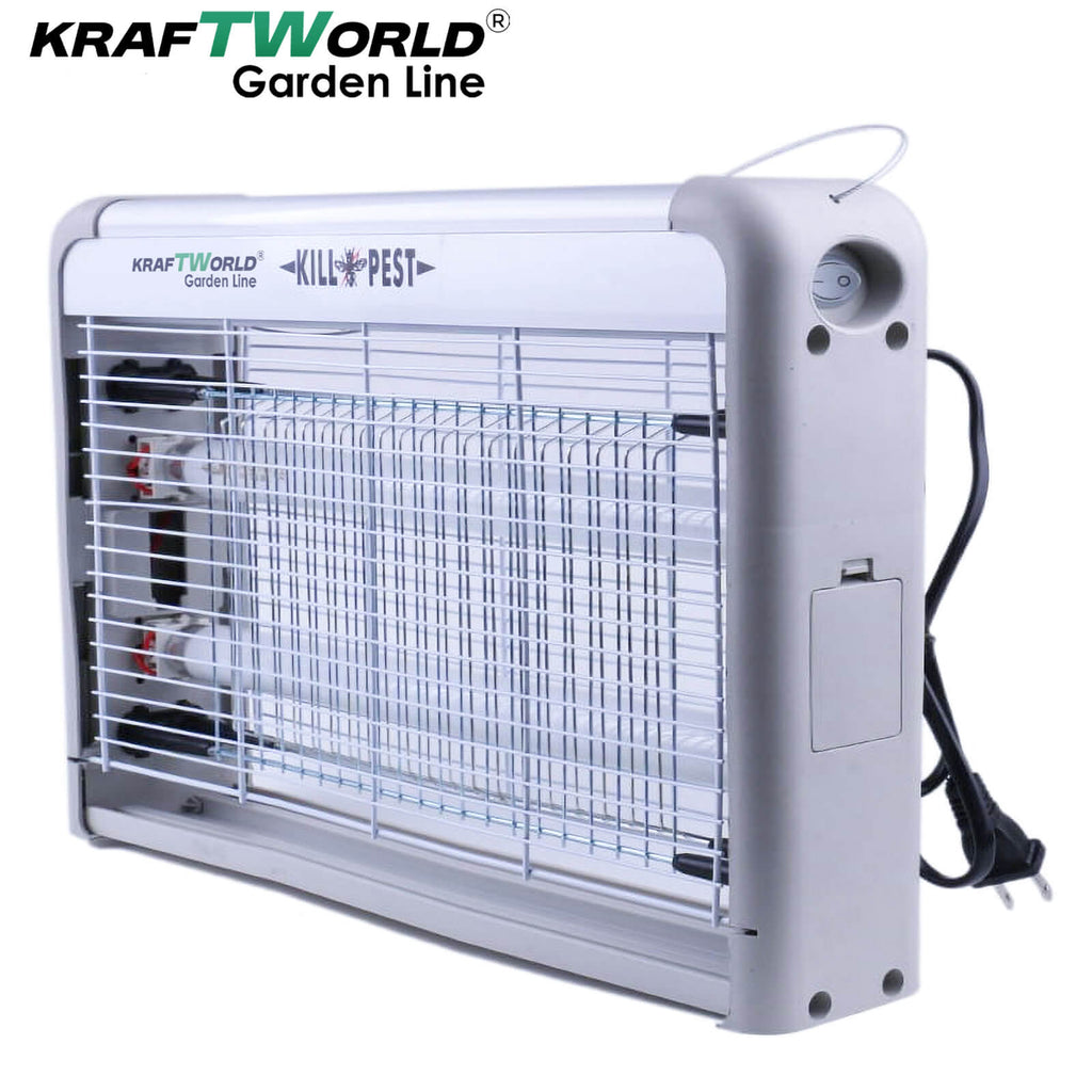 UV Лампа против насекоми KraftWorld 2x30W – Защита от комари до 80 м² – снимка 4