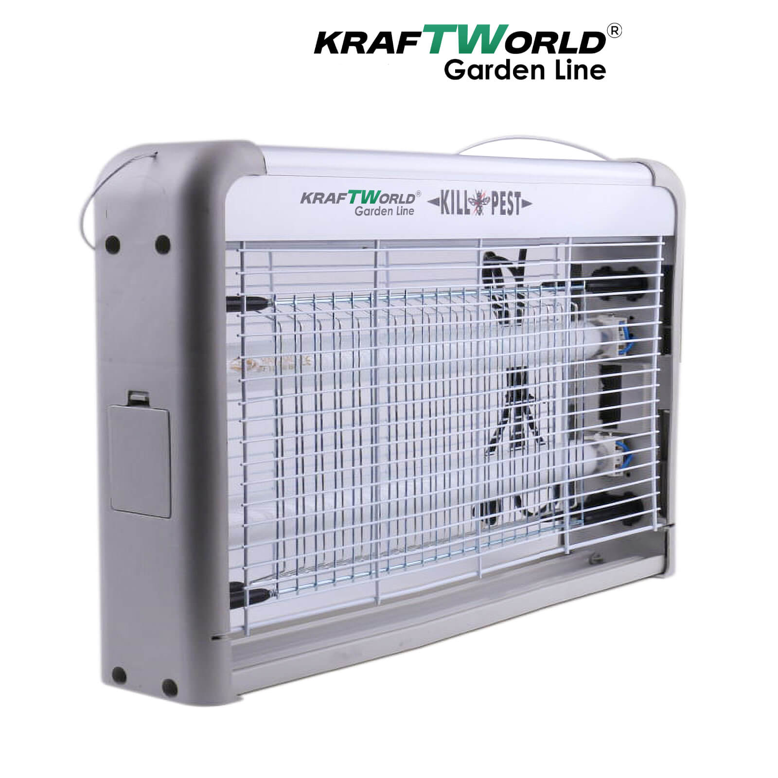 UV Лампа против насекоми KraftWorld 2x20W – Защита от комари до 80 м² – снимка 3