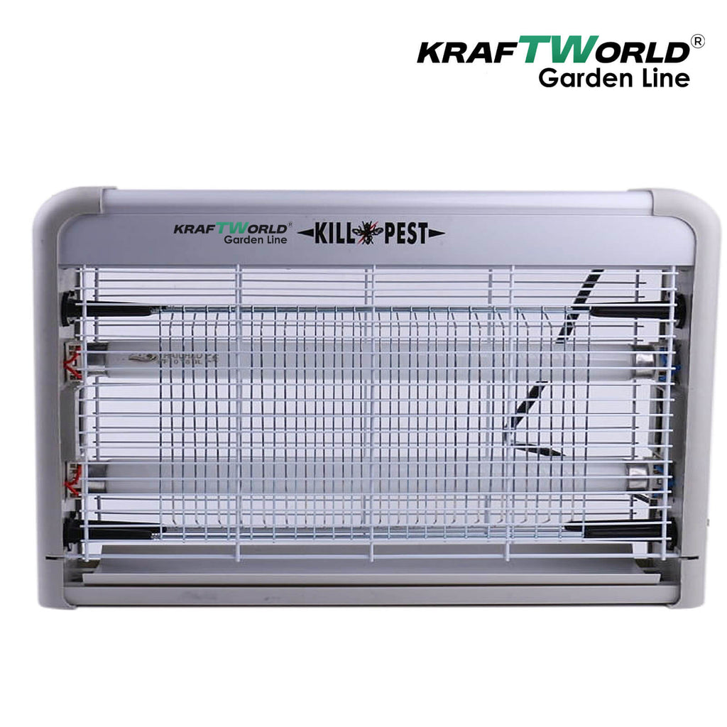UV Лампа против насекоми KraftWorld 2x20W – Защита от комари до 80 м² – снимка 2