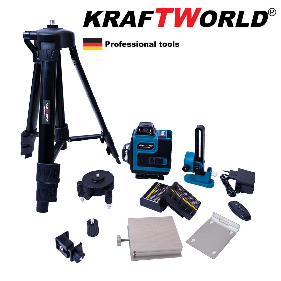 Немски 4D Лазерен нивелир KraftWorld с 16 линии ( четири точков ) - Самонивелиращ – снимка 3