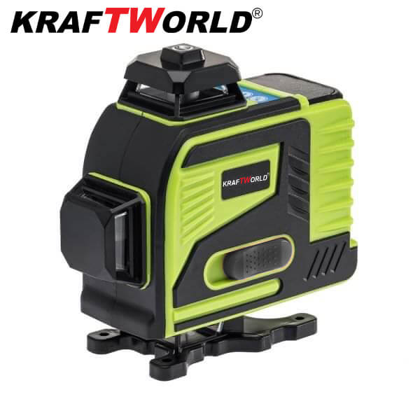 ПРОМО 4D Лазерен Нивелир с 16 линии + Акумулаторен Ударен Винтоверт KraftWorld с 2 Батерии 36V 8A + Инструменти в Куфар – сни