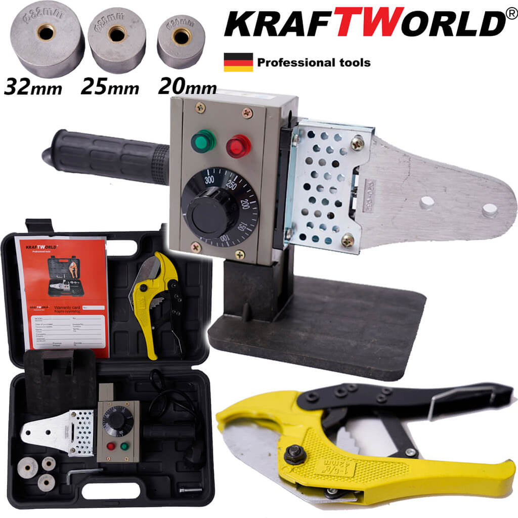 Немска Лепачка KraftWorld с Мощност 800W + Ножица за ППР Тръби