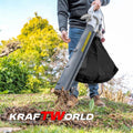Електрически листосъбирач KraftWorld 3000W – Издухване, Засмукване, Раздробяване + Подарък втора торба