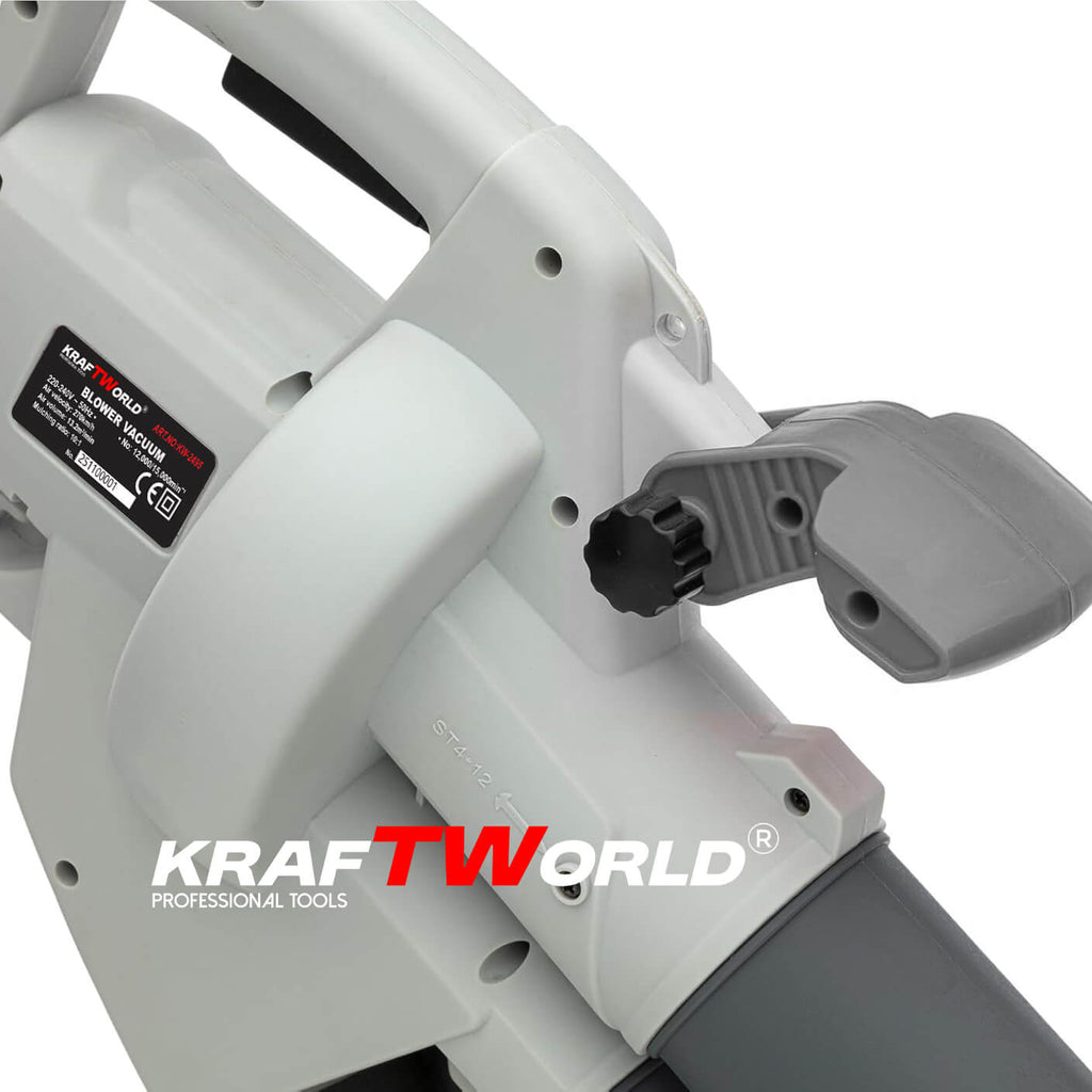 Електрически листосъбирач KraftWorld 3000W – Издухване, Засмукване, Раздробяване + Подарък втора торба – снимка 3