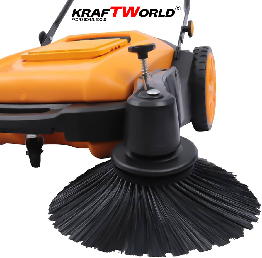 Механична машина за метене KraftWorld с 45л контейнер и 105см ширина – снимка 5