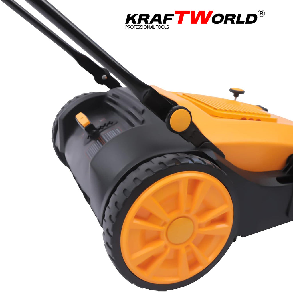 Механична машина за метене KraftWorld с 45л контейнер и 105см ширина – снимка 9