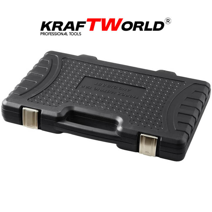 Комплект метчици и плашки KraftWorld 110 части – снимка 6