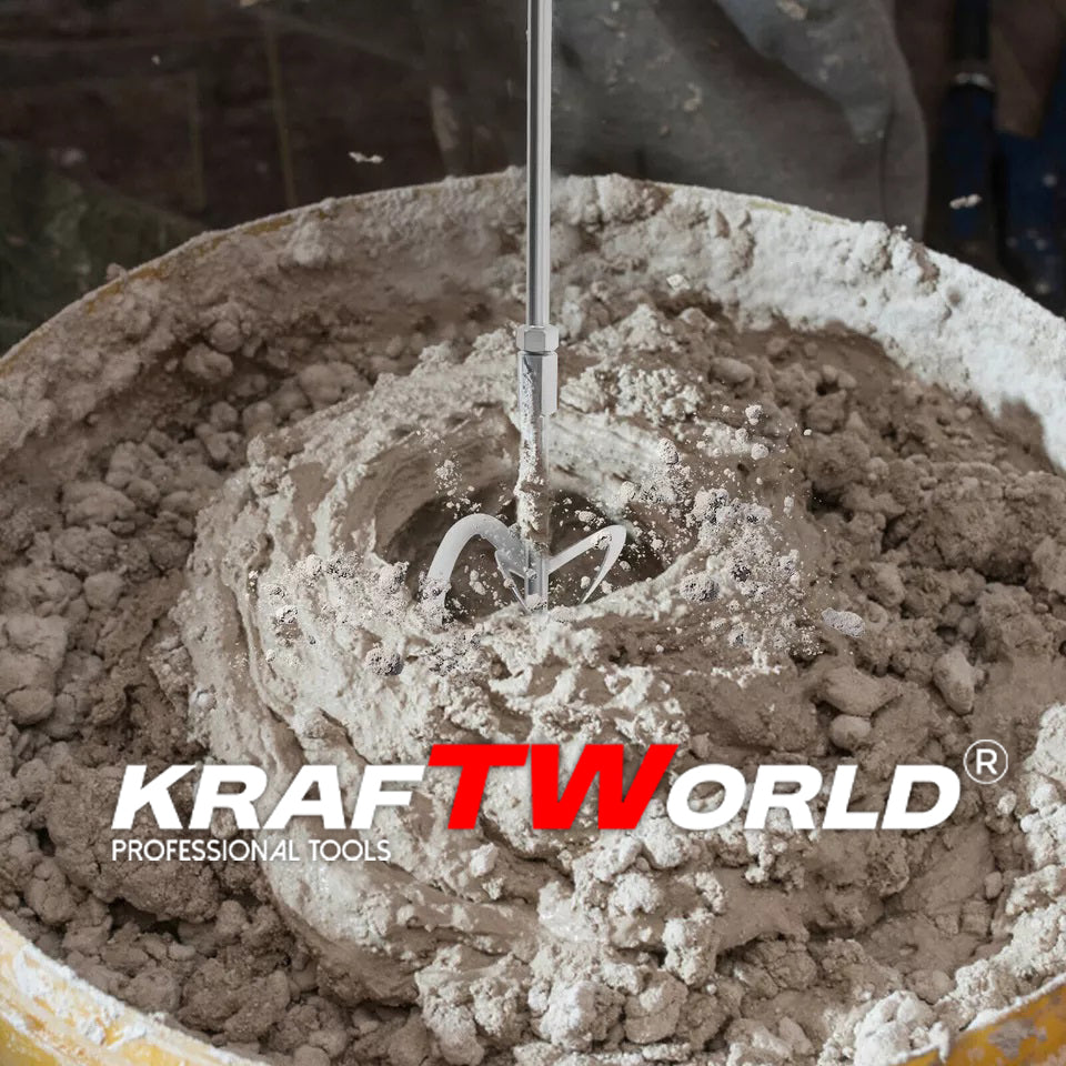 Строителна Бъркалка KraftWorld – Електрически Миксер за Бетон – снимка 3