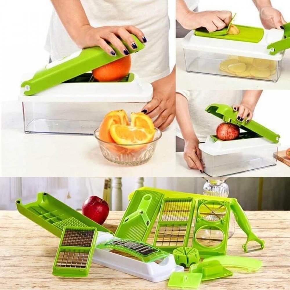 Кухненско Мултифункционално ренде слайсър Genius Nicer Dicer Plus с Аксесоари – снимка 2