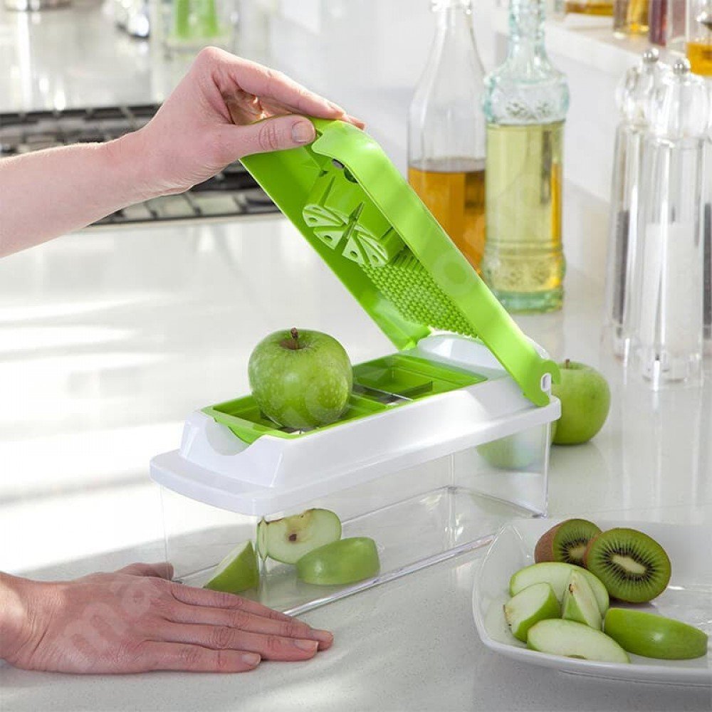 Кухненско Мултифункционално ренде слайсър Genius Nicer Dicer Plus с Аксесоари – снимка 4