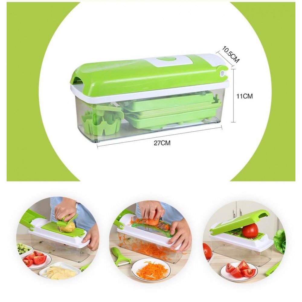 Кухненско Мултифункционално ренде слайсър Genius Nicer Dicer Plus с Аксесоари – снимка 5