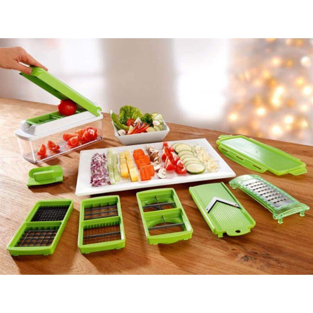 Кухненско Мултифункционално ренде слайсър Genius Nicer Dicer Plus с Аксесоари – снимка 6