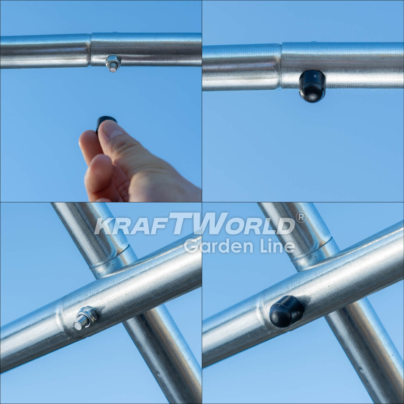 Градинска Тунелна Оранжерия 4 м KraftWorld Garden Line – усилена конструкция и 8 прозореца – снимка 8