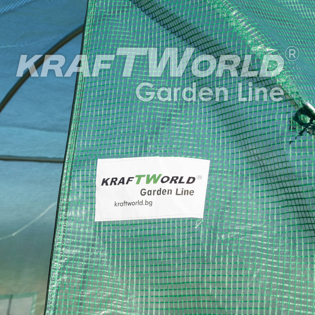Градинска Тунелна Оранжерия 4 м KraftWorld Garden Line – усилена конструкция и 8 прозореца – снимка 13