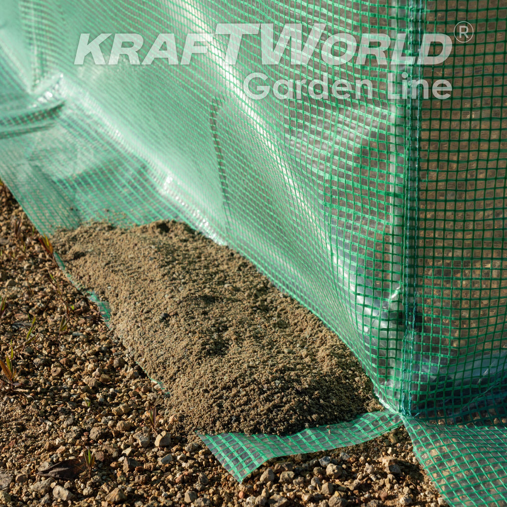 Резервно покривало за оранжерия 8×3×2 м – армирано UV4, KraftWorld Garden Line – снимка 6