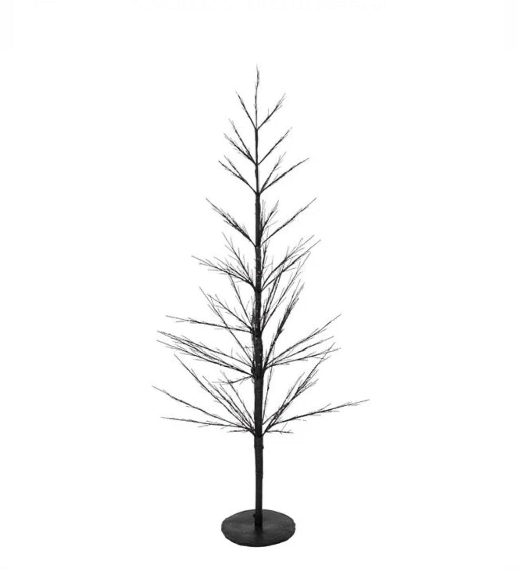 LED Коледно Дърво черно/с 600LED БЯЛА СВ. 150см