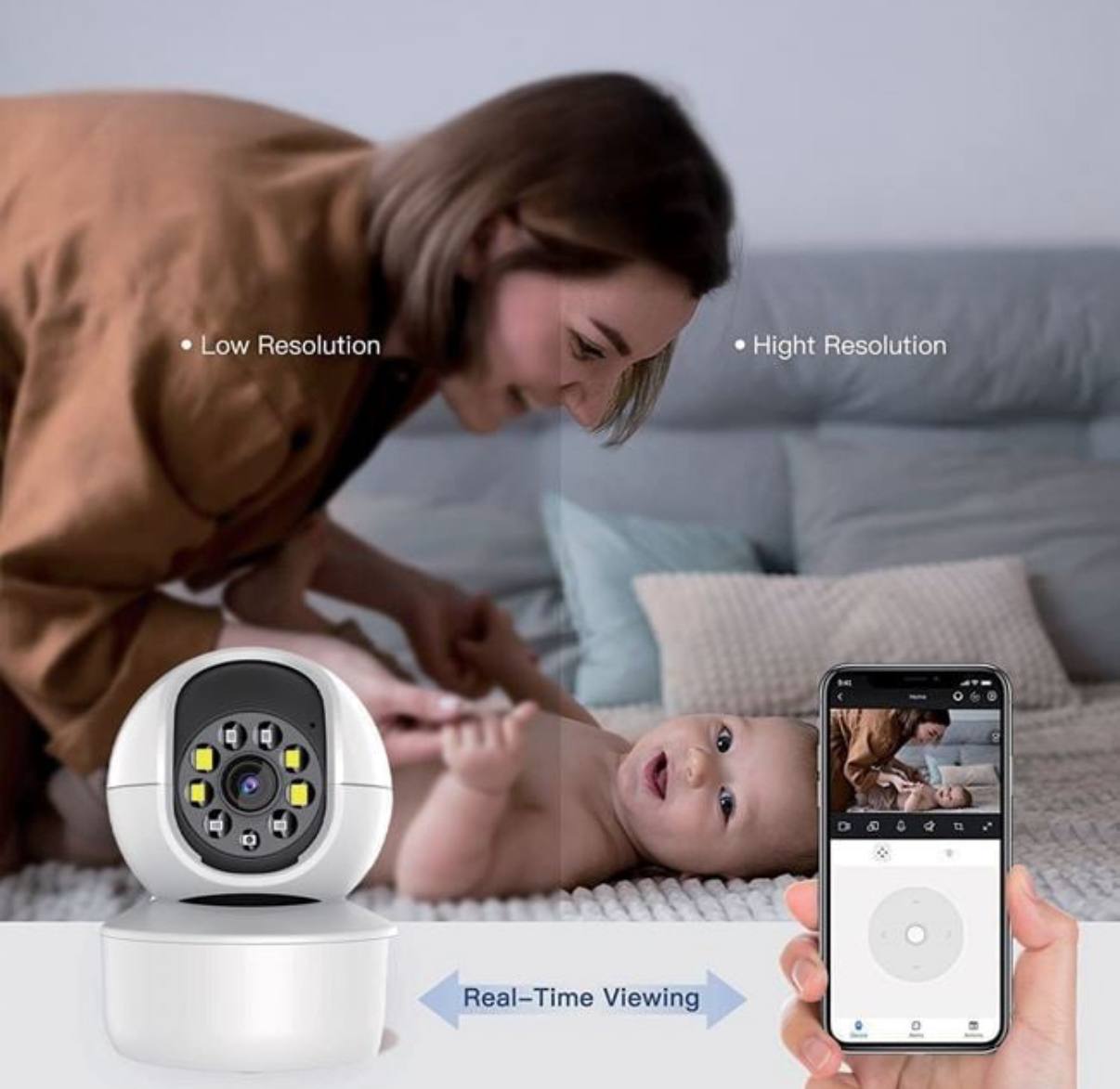 HD WiFi камера за наблюдение на закрито – снимка 2