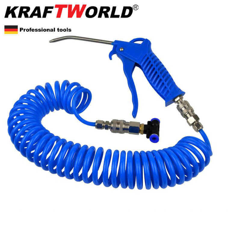 Немски Пистолет за продухване KraftWorld с тройник + маркуч за въздух 5м