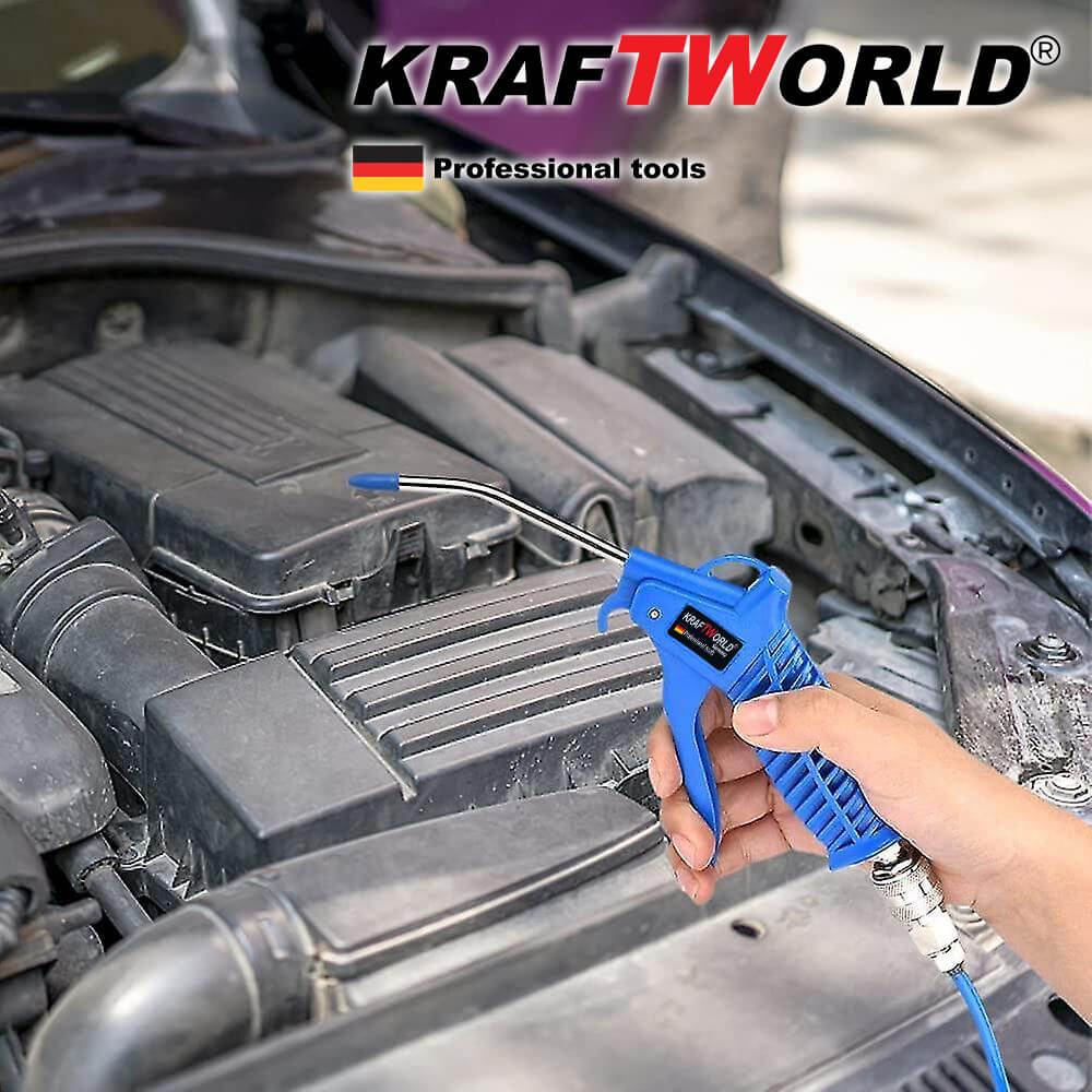 Немски Пистолет за продухване KraftWorld с тройник + маркуч за въздух 5м – снимка 3