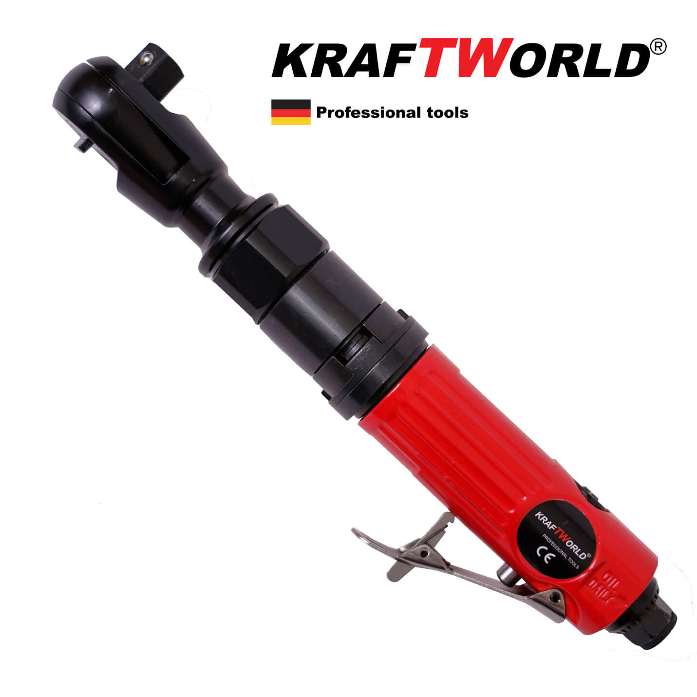 Немски Пневматичен многофункционален инструмент 3 в 1 KraftWOrld - Тресчотка, Бормашина, Шлифовалка 1/2'' – снимка 3