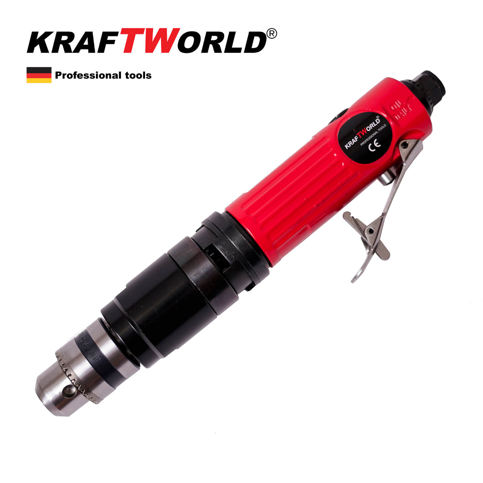 Немски Пневматичен многофункционален инструмент 3 в 1 KraftWOrld - Тресчотка, Бормашина, Шлифовалка 1/2'' – снимка 4