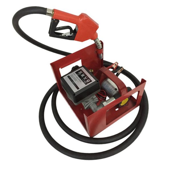 Помпа за гориво 12V – мобилна бензиноколонка с маркучи и бр – снимка 2