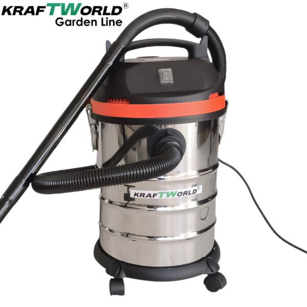 Строителна Прахосмукачка Kraftworld 30L – За Сухо и Мокро Почистване + Функция Издухване – снимка 4